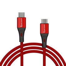 NFC단말기 NFC카드단말기 Byscoon 고속 충전기 PD 60W 3A USB C To Type U 케이블 Xiaomi Poco X3 NFC Macb, 02 빨간_01 1m