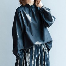 퀸앤조이 미녀77 프릴 차이나넥 앞뒤 반전 셔츠 블라우스***SSK무역***