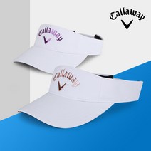 캘러웨이 우먼스 리퀴드 메탈 바이저 여성 썬캡, (화이트/핑크)