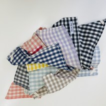 체리쉬홈 미니 체크 키친크로스 테이블매트 겸용 핸드메이드 매직후크 포함, 베이지, 30x30