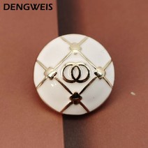 수입단추 고급단추도매 고급 금속 장식 단추 여성 메이커 공예 용품 바느질 액세서리, 02 White_02 23mm 6pcs