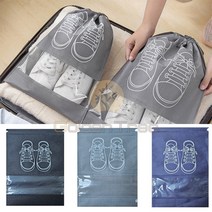 골든트리 부직포 투명창 신발 주머니 소형 27 x 36cm 5매입 1세트 여행용 파우치 신발커버