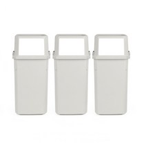 60L 종량제 재활용 봉투 원룸 분리수거함 쓰레기통 다세대 주택, 모리 적층 휴지통 (60L 3개)