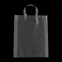 투명 핸들 비닐쇼핑백 대(370x80x450) 50매, L7010029 투명 비닐손잡이핸들 대 50매