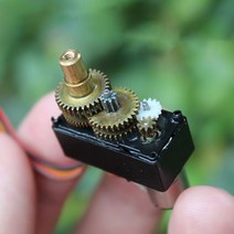 미니엔진 소형엔진 콤펙타 1PC DC 3V-6V 마이크로 미니 M10 모터 박스 12g 금속 스티어링 기어 360 학위 도, 한개옵션0