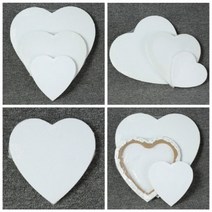[마켓영] 유화 면천 캔버스 하트 30cm 무지 화이트