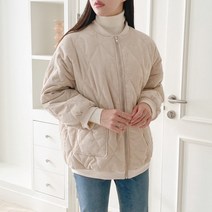 퍼니걸스 5723 오버핏 골덴 코듀로이 누빔 패딩 점퍼 여성의류