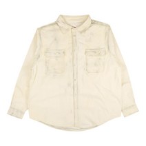 424 가죽 레더 페인티드 자켓 화이트