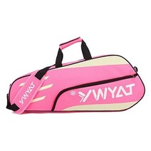 키밍 다용도 스포츠 테니스 라켓 가방 백팩 슬링백 H3596, 핑크 베이지