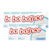 바운스 드라이 건조기 시트 무향 240ct Bounce Free Gentle Fabric Softener Dryer Sheets Unscented, 5팩