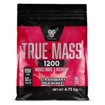 BSN 비에스엔 트루 매스 게이너 1200 딸기 밀크 쉐이크 4.73kg 단백질 TRUE, 1개