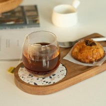 손님맞이 개인 앞접시 + 차받침 트레이 자녀간식 예쁜, 규조토 원목 트레이