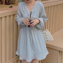 예쁜 꽃무늬 쉬폰 원피스 가을 하객룩 모임룩 코디
