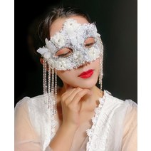 가면탈 팬텀가면 가면무도회 이태리 하얀 깃털 레이스 탈 공주 파티 블랙 할로윈 크리스마스, N