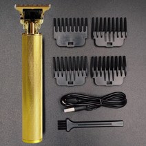 T9 이발사 헤어 클리퍼 0mm 에 가까운 커팅 머신 면도 LCD 디스플레이 트리머 남성용 전기 면도기 수염 wmark, [04] Gold, 04 Gold