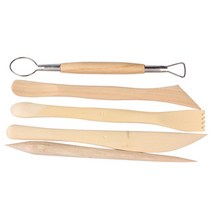 도자기굽기 물레 흙 재료 점토 5개/대 6 인치 조각 클레이 도구 세트 왁스 셰이퍼 공예 폴리머, 한개옵션0