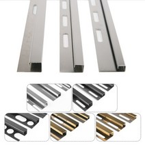 스텐 타일 사각 코너비트 벽 모서리 몰딩 마감재 타일 코너비드 쫄대 재료분리대 E TYPE, 10x10mm, 헤어라인, 사각 코너비트 블랙