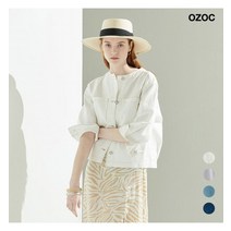 오조크 여성 라운드넥 코튼 데님 셔켓