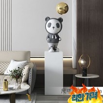 조형물 정원꾸미기 팬더동상 파티룸인테리어 포토존 인테리어조형물, 팬더소품A타입대리석받침(높이160cm)