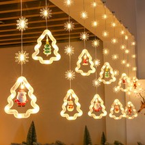 MOA 크리스마스 반짝이 아이스바 램프 성탄절 장식 링 전구 LED 조명 5V 따뜻한 백광등, 트리모양