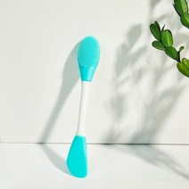 메이크업브러쉬세트 아이섀도우 파운데이션 블러셔 실리콘 코 브러시 블랙 헤드 브러시 코 브러시 양면 립, 한개옵션1, 01 green