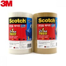 3M 스카치 포장용 테이프 투명 황색 택배 박스 테이프 6개 (3px2) 색상선택, 색상