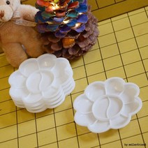 꽃 팔레트X10개 유아용팔레트 8.5cm 유아팔레트