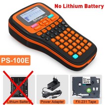 hse231 휴대용 산업용 라벨 메이커 기계 용 10pk 열 수축 튜브 테이프 11.8mm가있는 ps100e 자동 절단 라벨 프린터, 프린터 배터리 없음, 영국 플러그