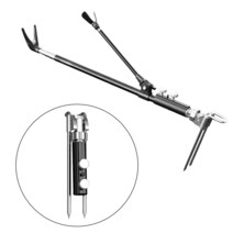 낚시 좌대 거치대 민물 낚싯대 홀더 조정 가능한 2cm 스테인레스 스틸 스탠드 브래킷 지원 은행 낚시 호수, 한개옵션0