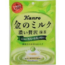 Kanro 칸로 금의 밀크 캔디 녹차맛 사탕 70g x 6봉