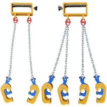 드럼 클립리프트 지게차 체인 집게 운반기 특수 후크, 4클로 - 2t