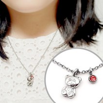 [페리베리] [이벤트탄생석] 써지컬스틸 아기곰 미아방지목걸이 미아방지팔찌, 남성용(55+3)