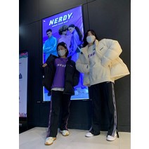 NERDY 22 트렌드 브랜드 심플 기모 삼색 숏 패딩