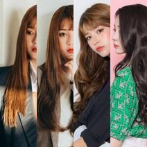 픽앤웨어 여성 똑딱이 고열사 헤어피스 4가지 스타일 긴머리 패션 가발, 내츄럴 브라운, 스트레이트, M 사이즈 (14cm／똑딱이3개)