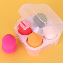 메이크업스펀지 파운데이션 퍼프 똥 물방울 사선 메이크업실기 퍼프케이스 4개입 나나퍼프 스타일K