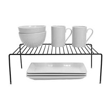 Smart Design Cabinet Storage Shelf Rack - Large (8.5 x 16 Inch) - Steel Metal Wire - Cupboard Plate, 1