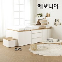 데니스 슈퍼싱글 수납평상형침대 DNSSET2 매트포함, DNSSET2 A형 매트포함 그레이