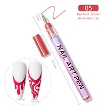 방수 네일 아트 그래피티 펜 추상 라인 꽃 스케치 그리기 도구 페인팅 DIY 액세서리 1 PC, 32 Red-0.5mm