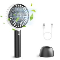 캠핑 감성온풍기 히터 난로휴대용 USB 팬 미니 팬 충전식 배터리 사무실/야외/스포츠/가정/여행/캠핑을위, 02 Black