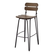 [하이파가구] 체인바/ 철제바텐의자 카페의자 H650/720mm 색상2, 색상:월넛|사이즈:좌판높이 650mm