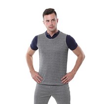 5단계 방검복 절단 칼 방지 안전 의류 고성능 보호, H. 다크 그레이 크루넥 조끼