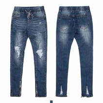 클레이쇼핑 디스트로이드진 슬림 밴딩 남자청바지 남자청바지 남성청바지 남자일자청바지 남자밴딩청바지