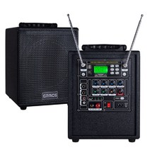 이동식앰프 스피커 무선마이크 충전용 노래방 버스킹용 150W EG-153, EG-153(핸드+핀)