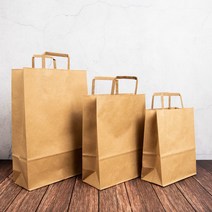 진영 크라프트 플랫 쇼핑백(3입) 대 중 소, 중_$C7F