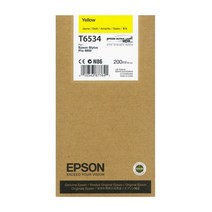 EPSON 정품플로터잉크 T653400 Yellow PRO4900 200ml, 1