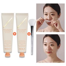 노라 콜라겐 필오프 글로우 팩 기획/콜라겐크림팩 팔자주름 필오프팩 모공팩, 글로우팩 60mlx2개+스파출러1개