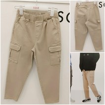 [소이주니어]논현점 22년봄신상 ** 스판소재 ** 남아용 배기핏 카고 밴딩 면바지 22s0210