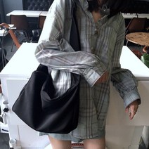 지아네세탁소 블랙캔버스 크로스백 데일리 여성가방