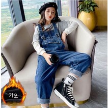 [당일발송] 주니유니 주니어 기모청멜빵바지 초등학생겨울멜빵바지 기모멜빵바지 겨울멜빵바지