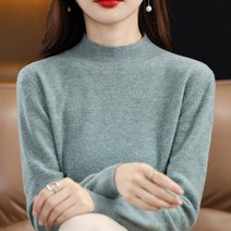 양털니트 미드 반폴라 캐시미어스웨터 여성 두꺼운 이너 풀오버 후드 겨울 가을 타입 4980247337